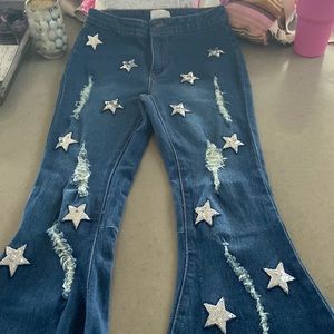 Star bell bottom jeans. Size small.